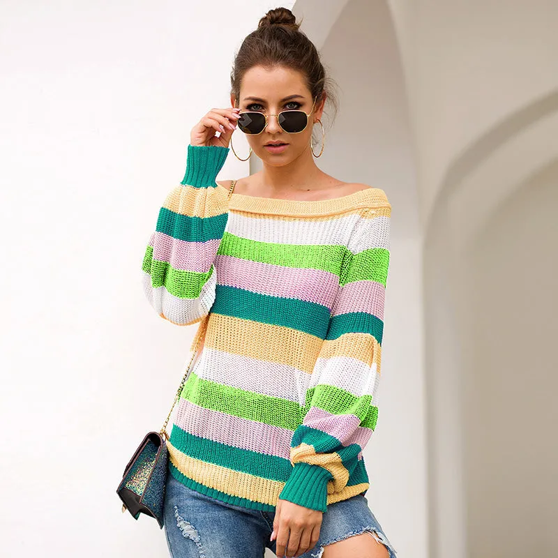 Off Shoulder Mid-Length Sweater