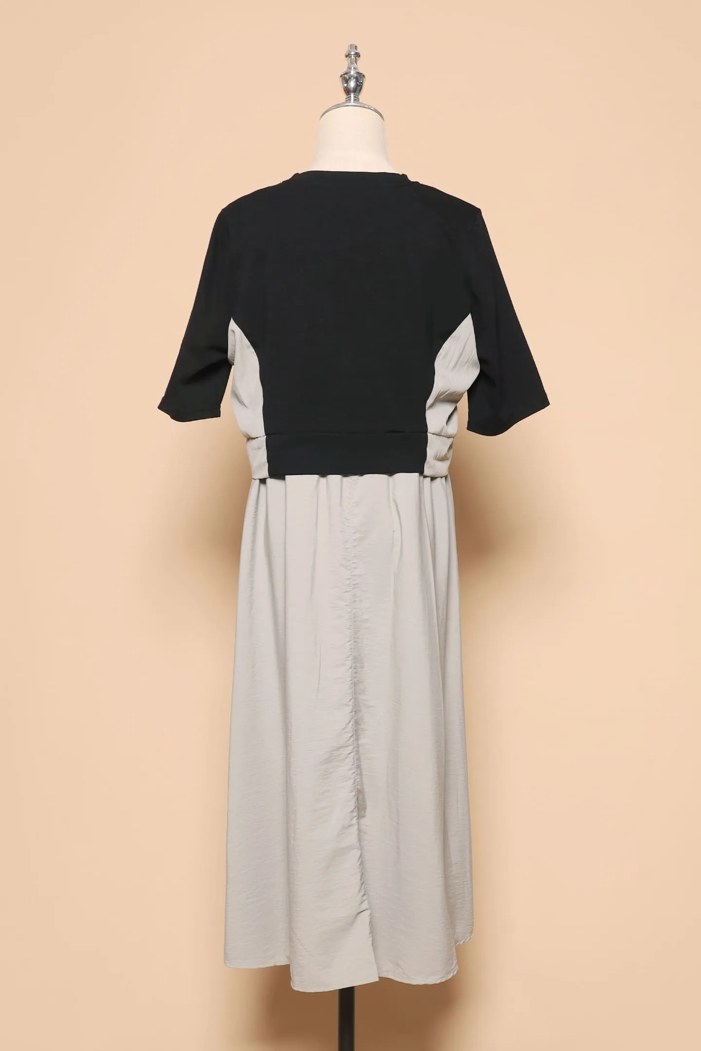 PO - Phan Button Dress in Grey Black