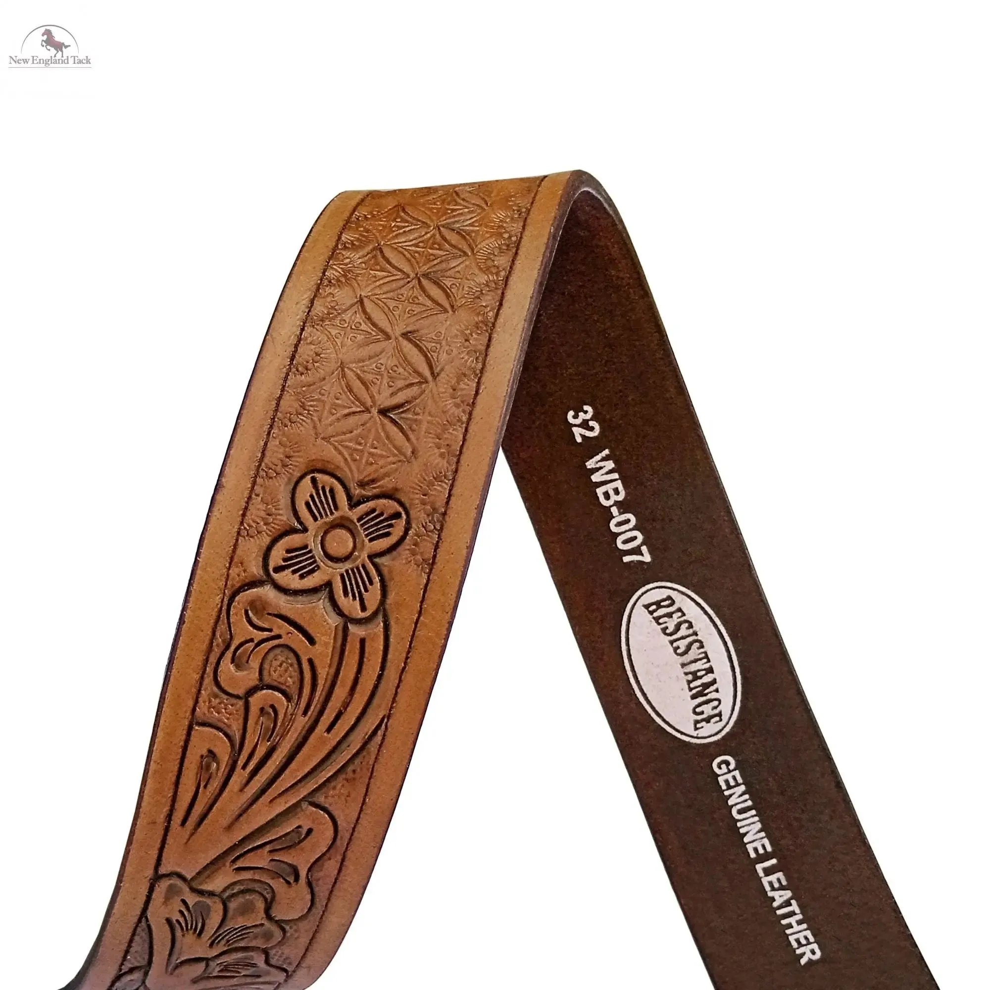 Resistance Full Grain Western Engraved Leather Belt Strap, 1-1/2" Wide Western Belt Leather Strap Floral Tooled Leather Belt Strap