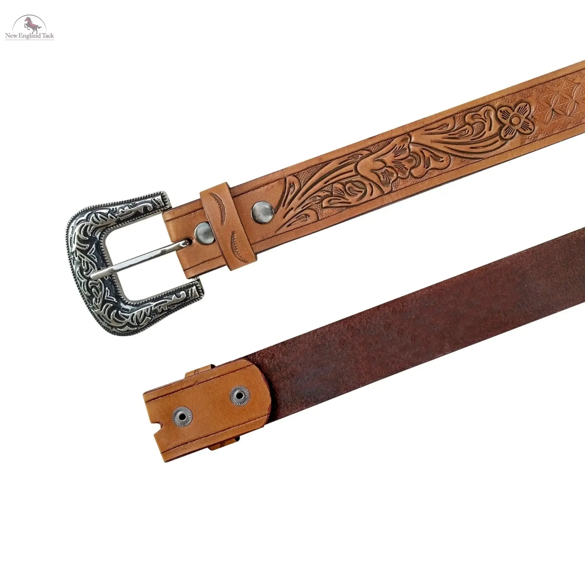 Resistance Full Grain Western Engraved Leather Belt Strap, 1-1/2" Wide Western Belt Leather Strap Floral Tooled Leather Belt Strap