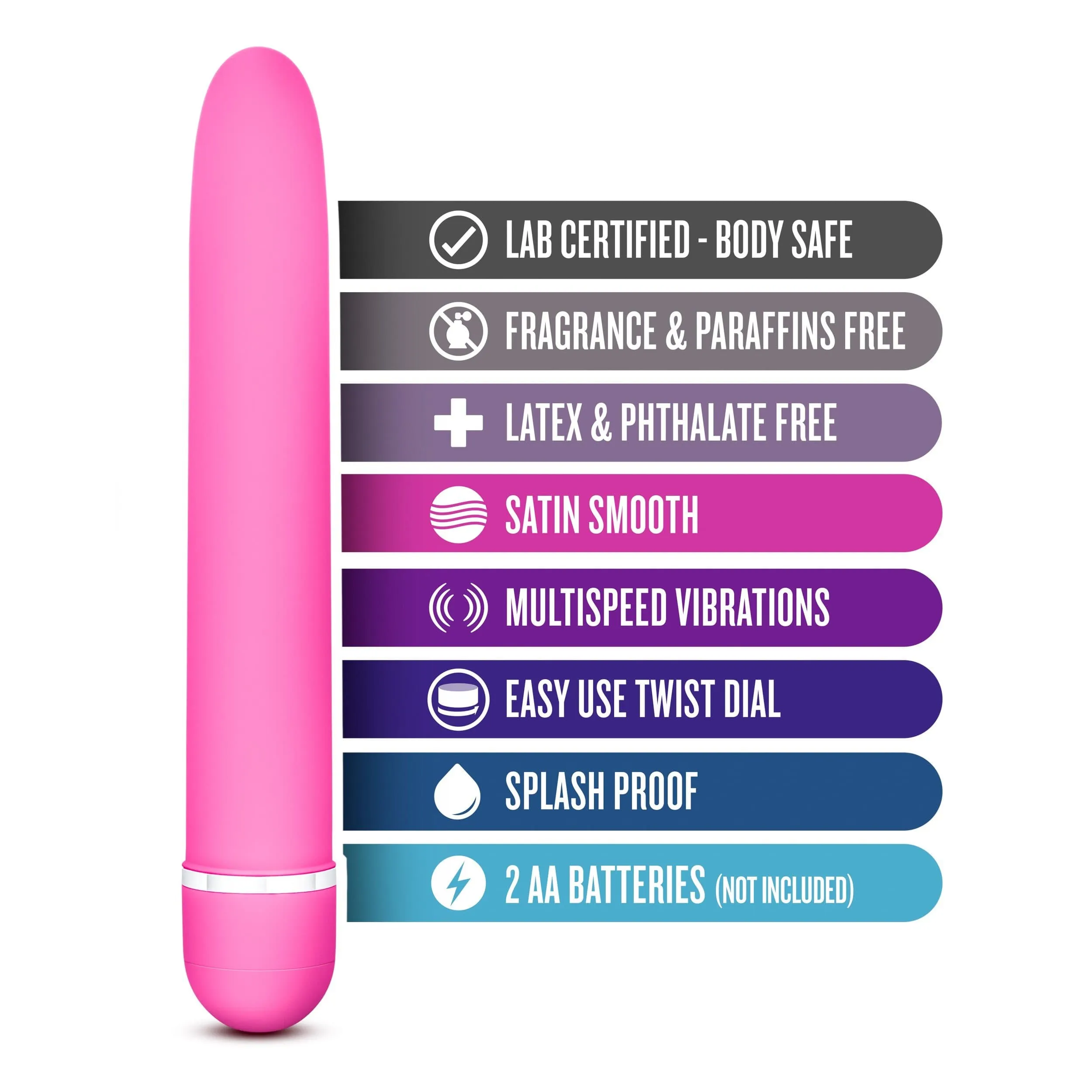 Rose Luxuriate Classic Beginner Vibrator - Pink