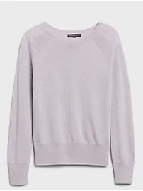 Seamless Merino Crew-Neck Sweater in Responsible Wool in Heather Gray