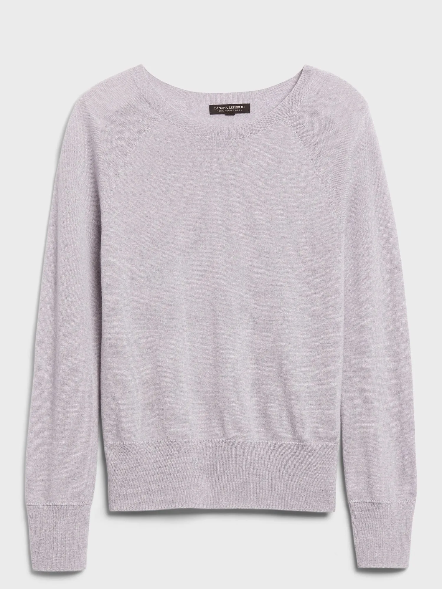 Seamless Merino Crew-Neck Sweater in Responsible Wool in Heather Gray