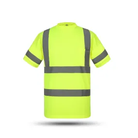Sidiou Group High Visibility Reflective Work Shirt Vest Work Clothes T-shirt Polo Shirt