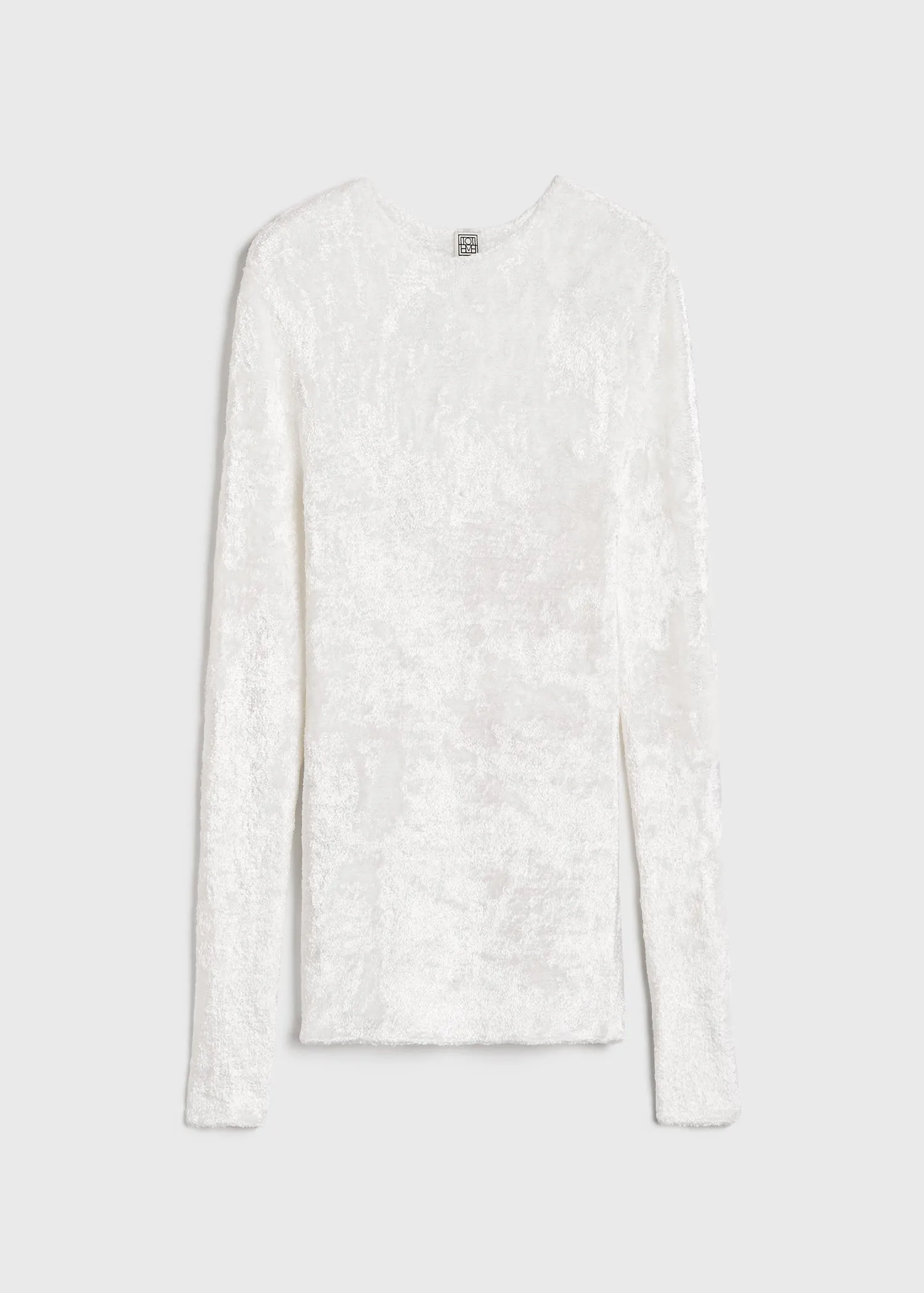 Slim chenille knit white
