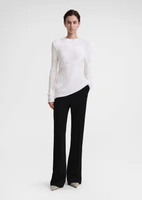 Slim chenille knit white