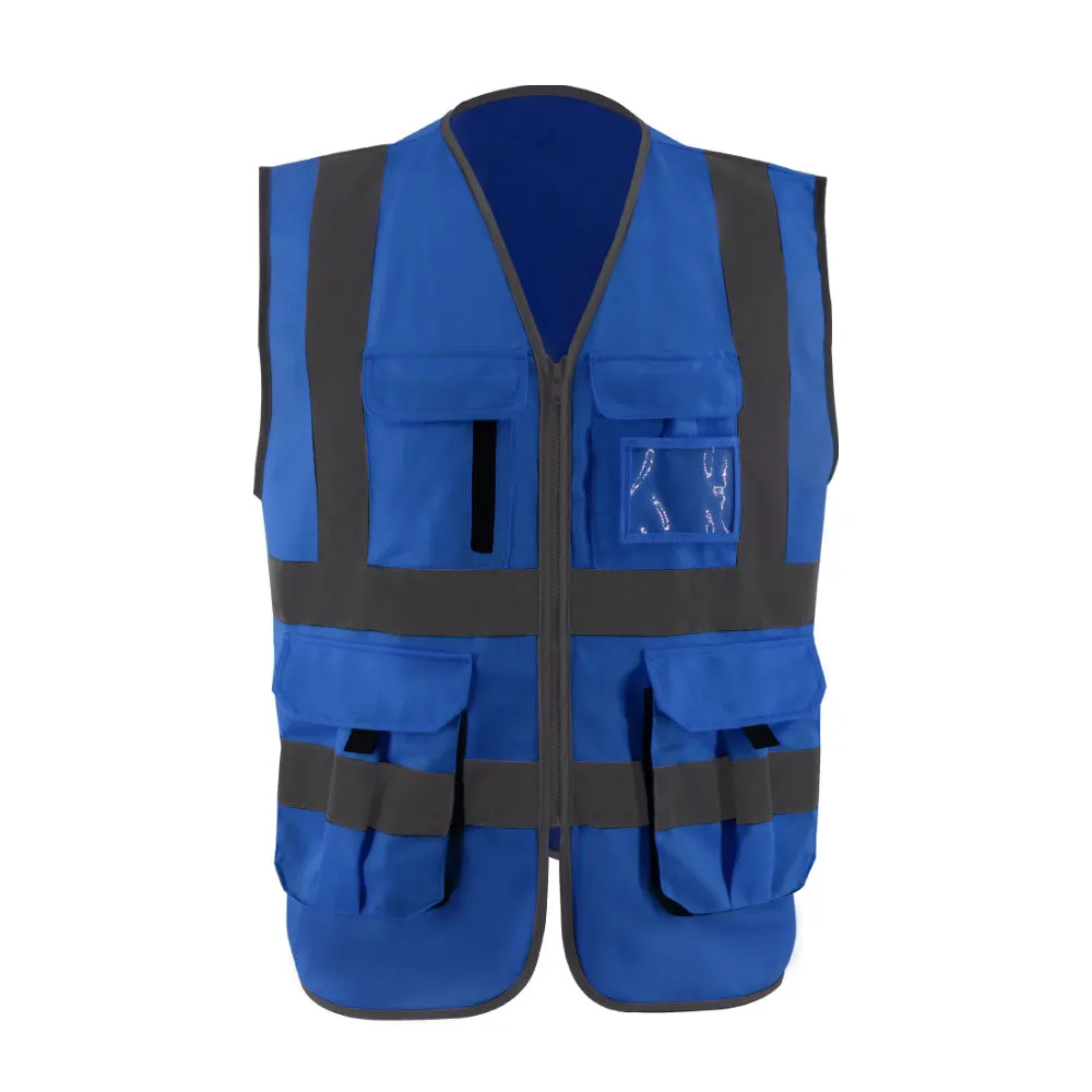 SMASYS Multi Pockets Reflective Vest Safety Clothing