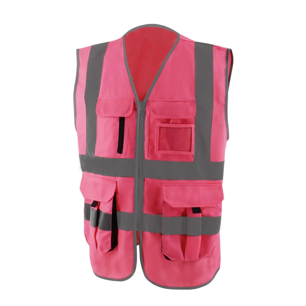 SMASYS Multi Pockets Reflective Vest Safety Clothing