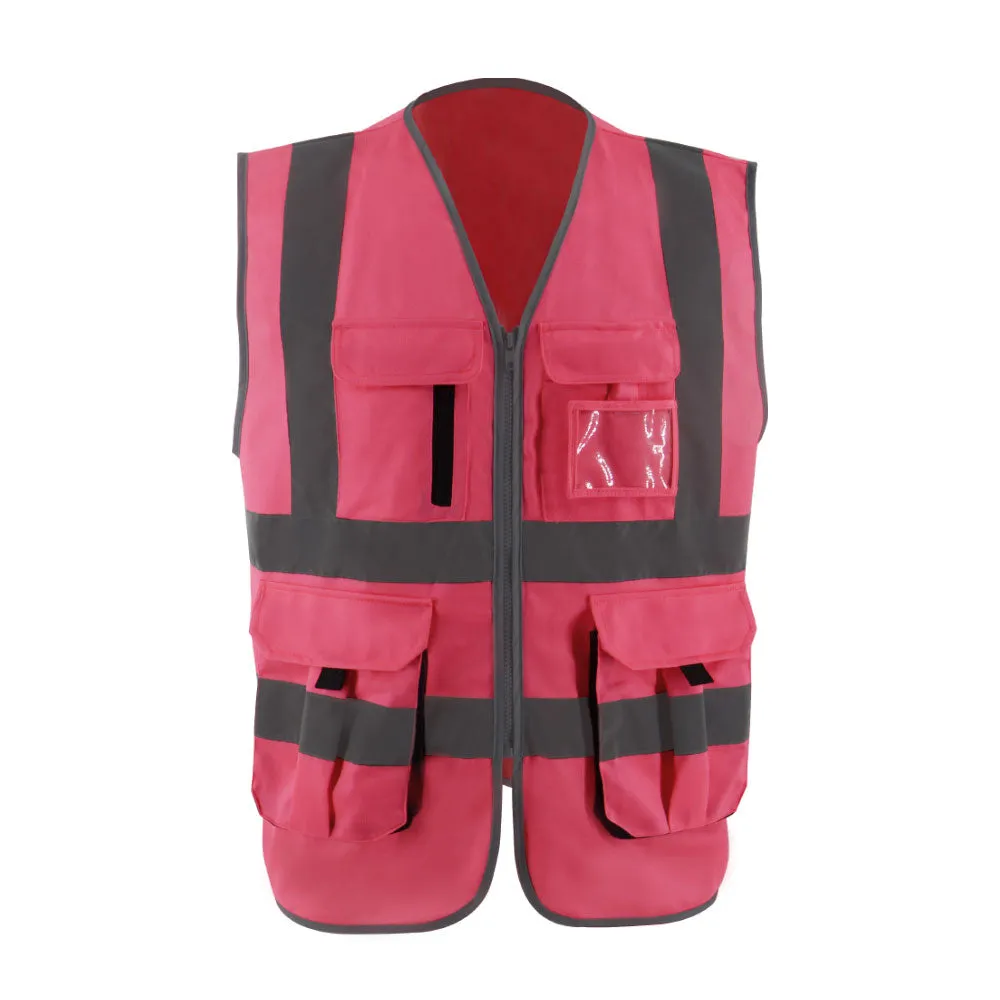 SMASYS Multi Pockets Reflective Vest Safety Clothing