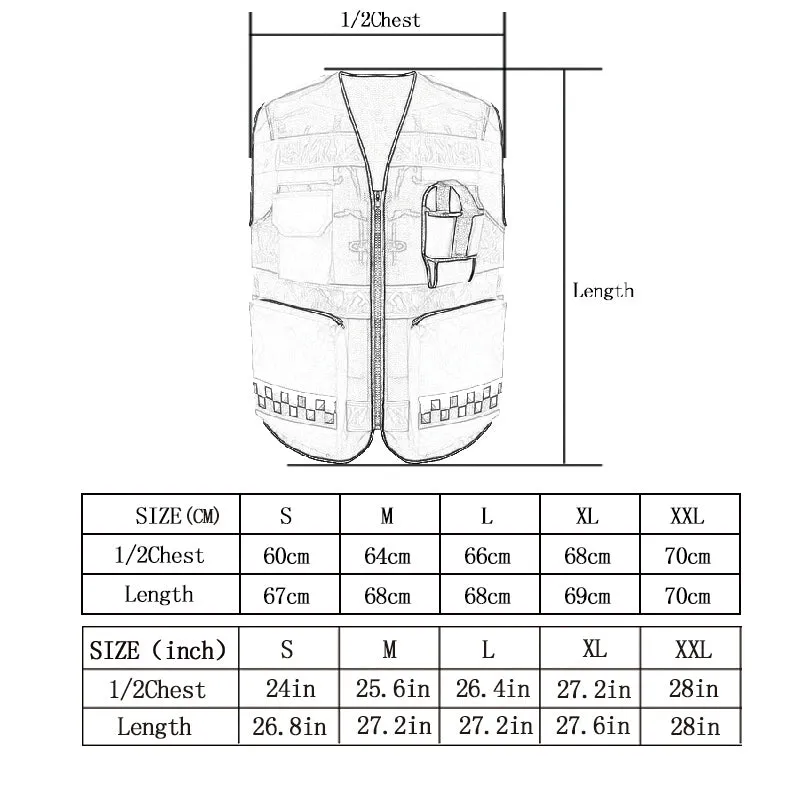 SMASYS Multi Pockets Reflective Vest Safety Clothing