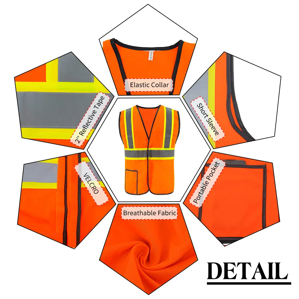 SMASYS Reflective Hi Vis Warehouse Safety Vest with Pocket