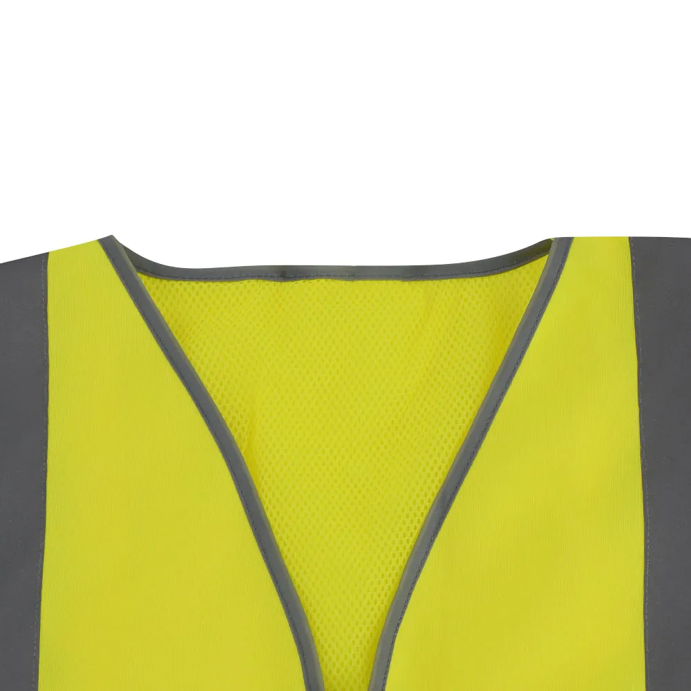 SMASYS Reflective High Vis Yellow Vest with Multi Pockets