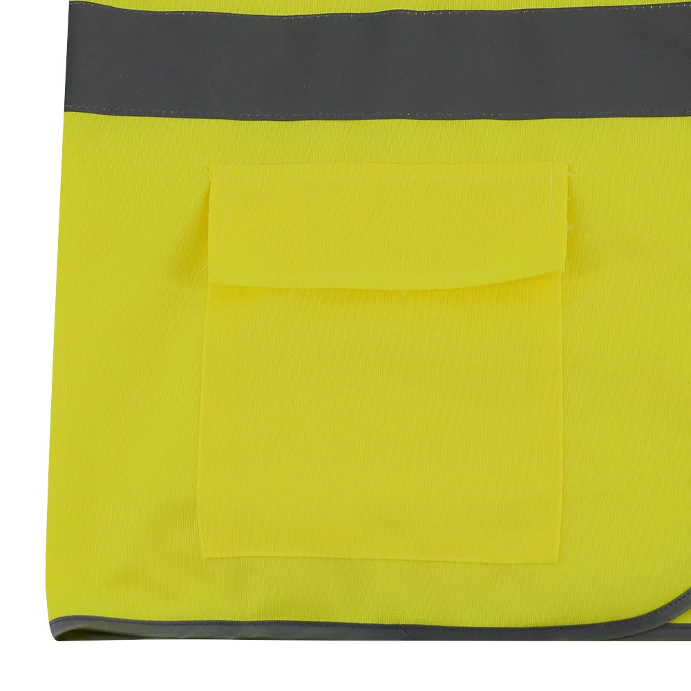 SMASYS Reflective High Vis Yellow Vest with Multi Pockets