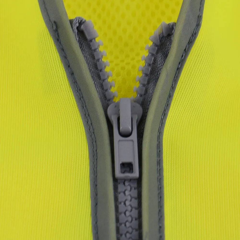 SMASYS Reflective High Vis Yellow Vest with Multi Pockets