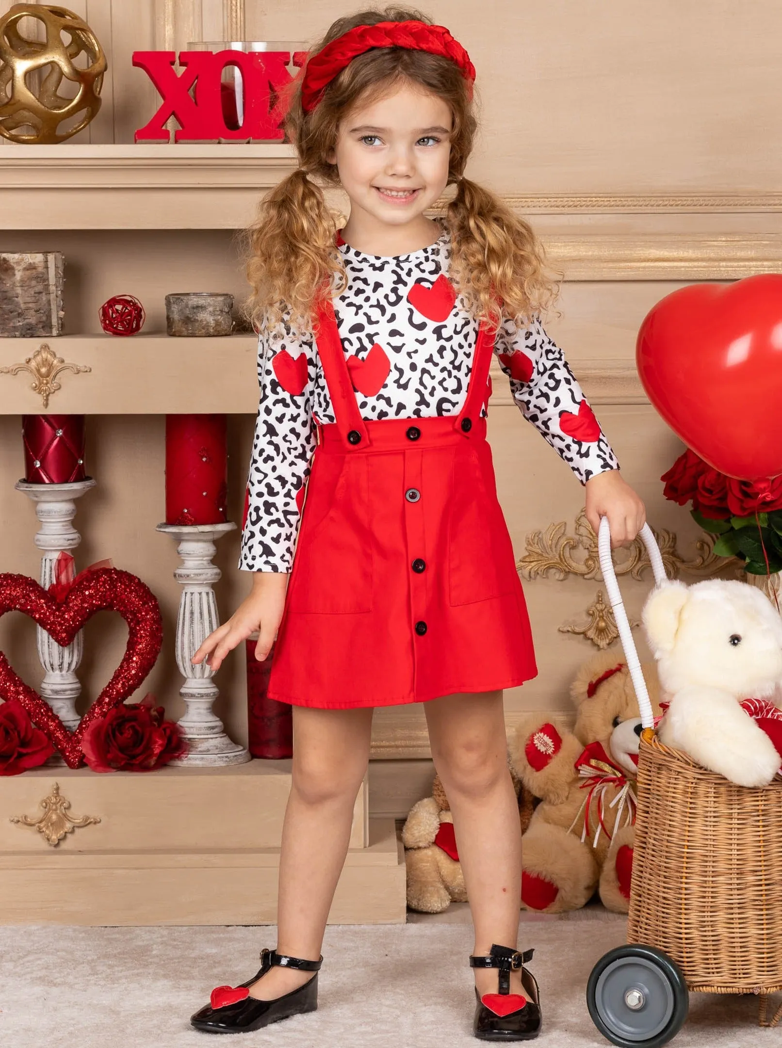 So Much Love Suspender Skirt Set
