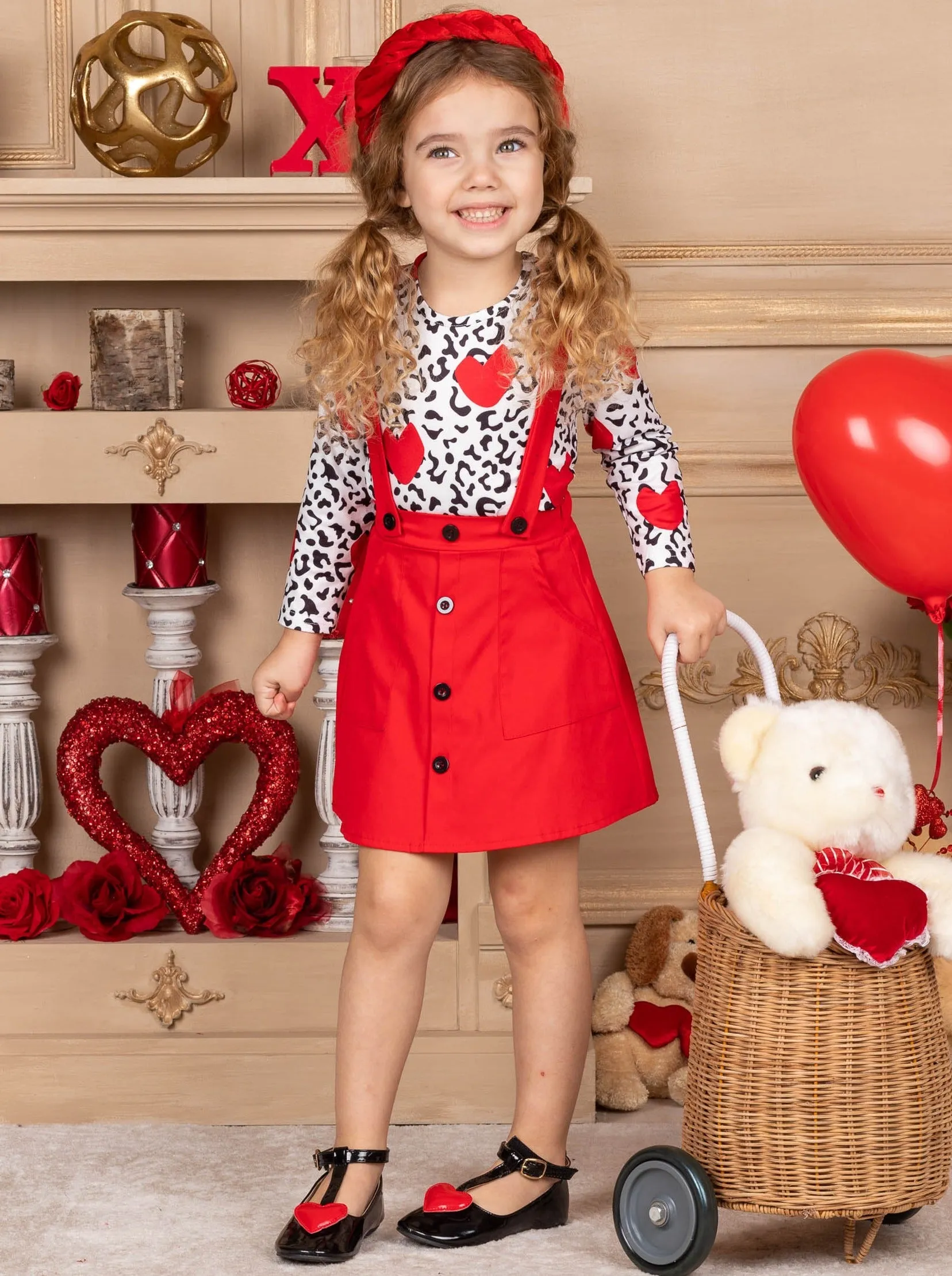 So Much Love Suspender Skirt Set