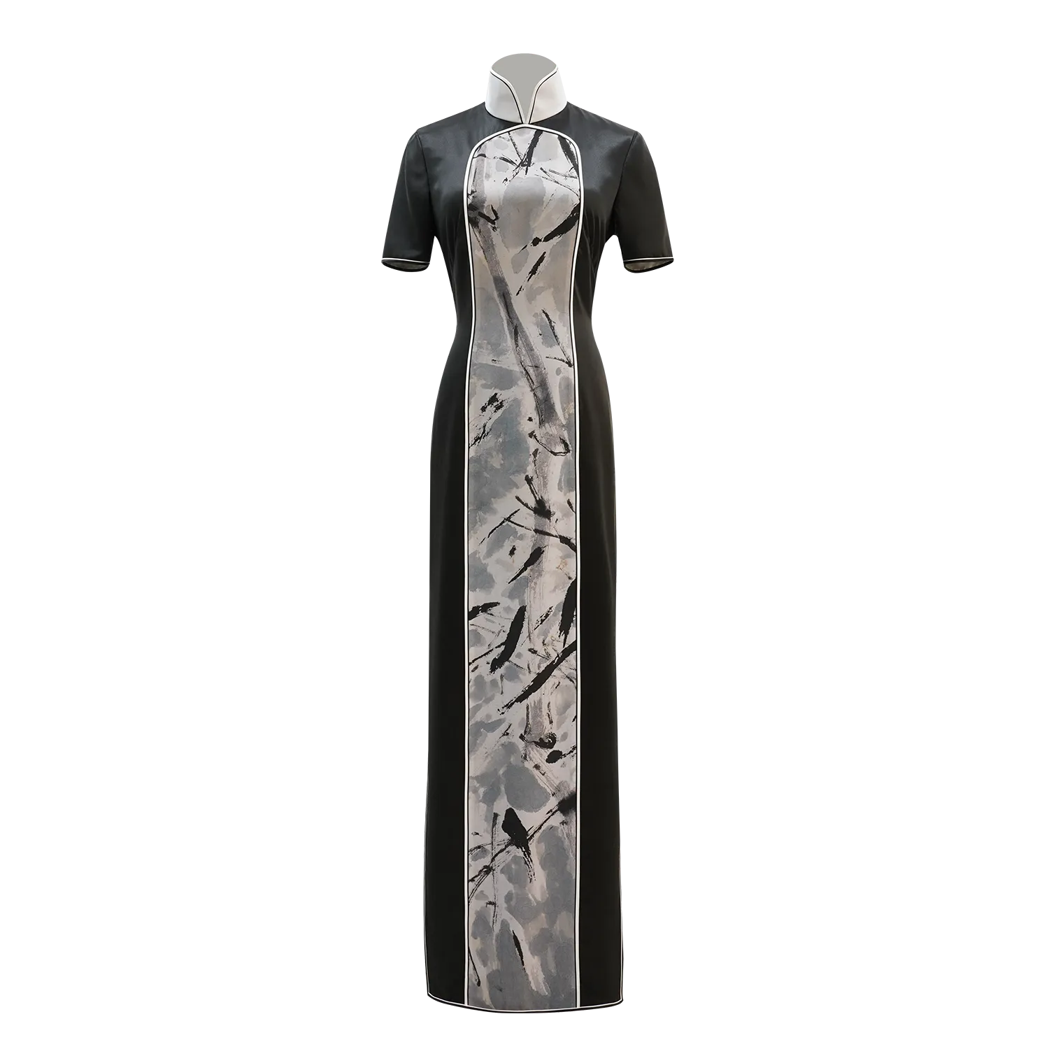 SPARKLE COLLECTION x HKMoA【BAMBOO IN SNOW】100% Silk Cheongsam (Short Sleeve / Regular Fit) (高風亮節) (高劍父)