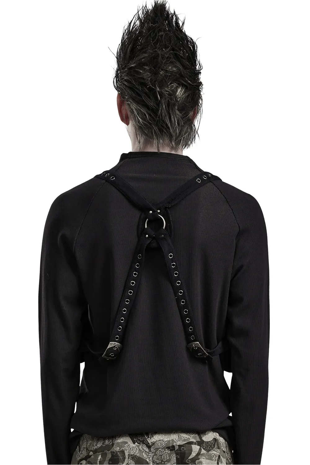 Stylish Knitted and Leather Holster Harness with Pockets