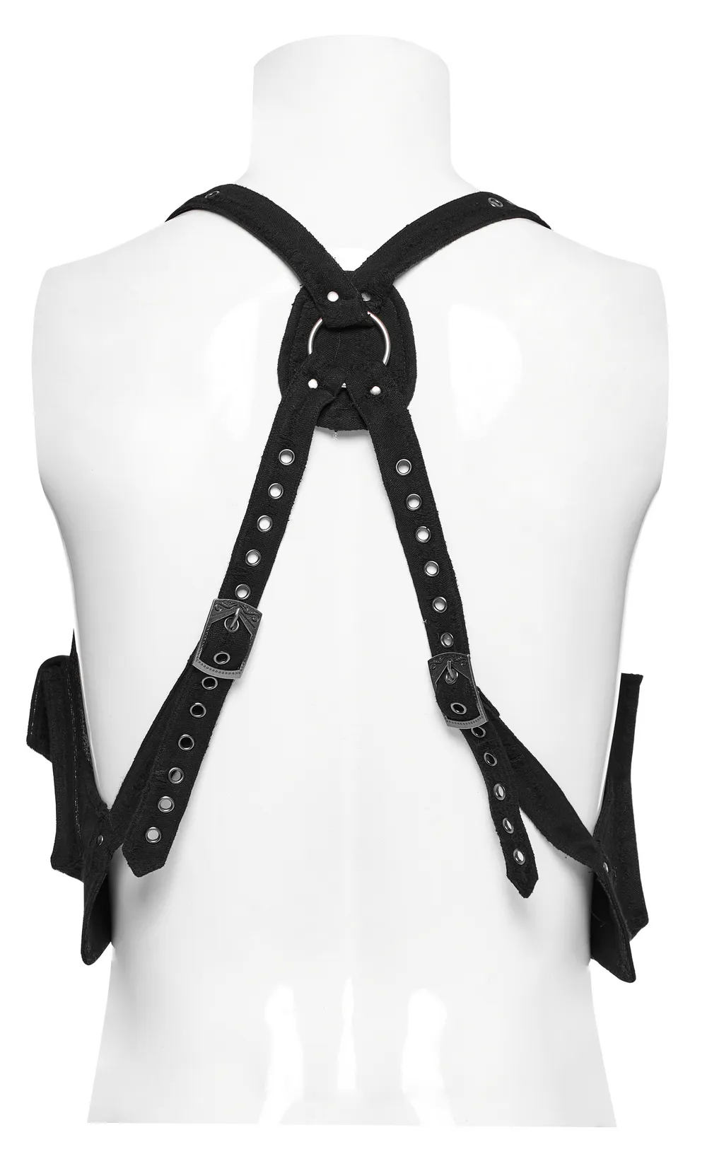 Stylish Knitted and Leather Holster Harness with Pockets