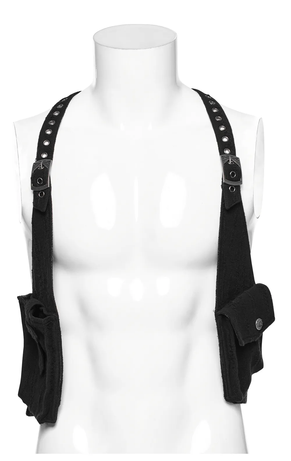 Stylish Knitted and Leather Holster Harness with Pockets