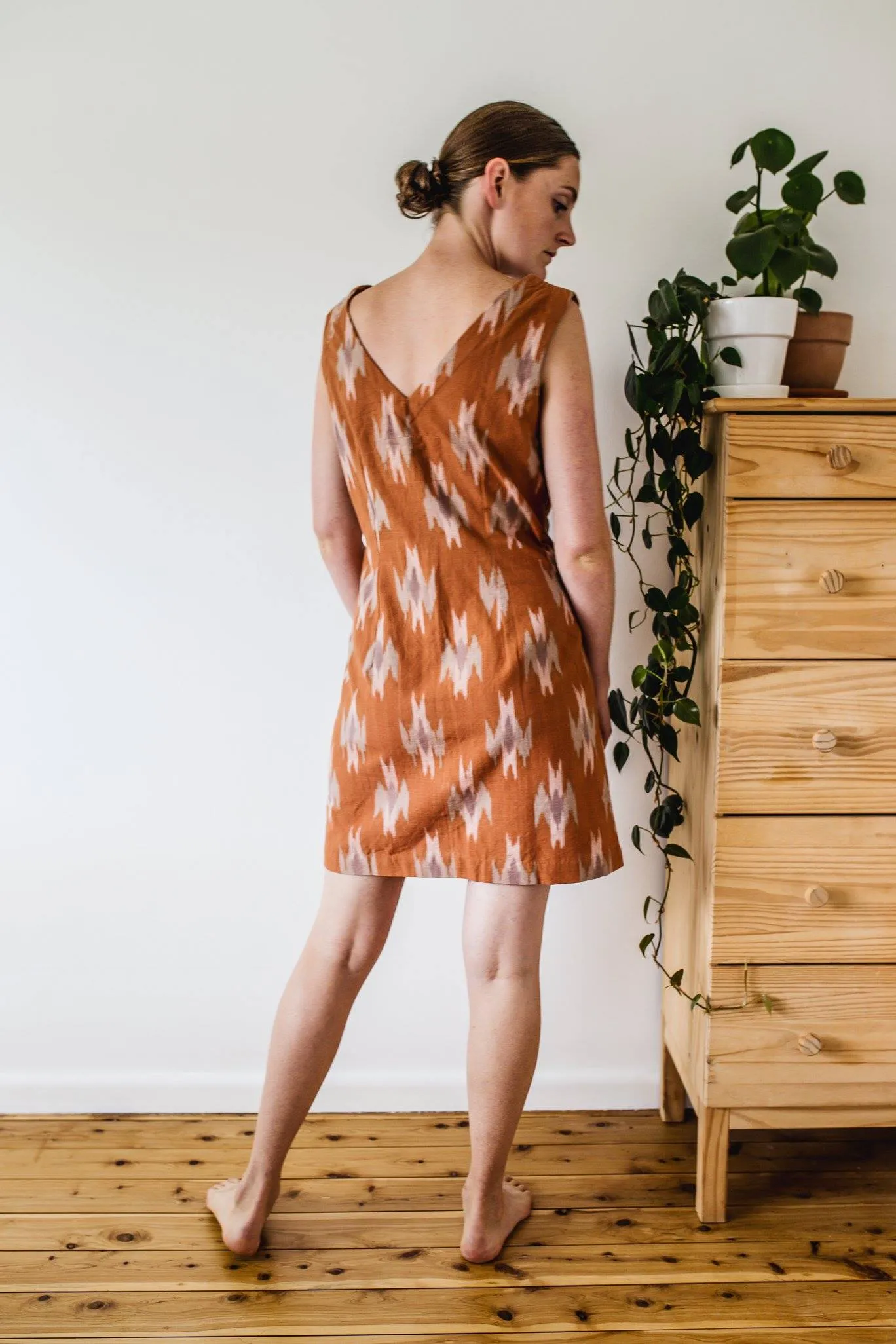 Temple dress - Rose Ikat