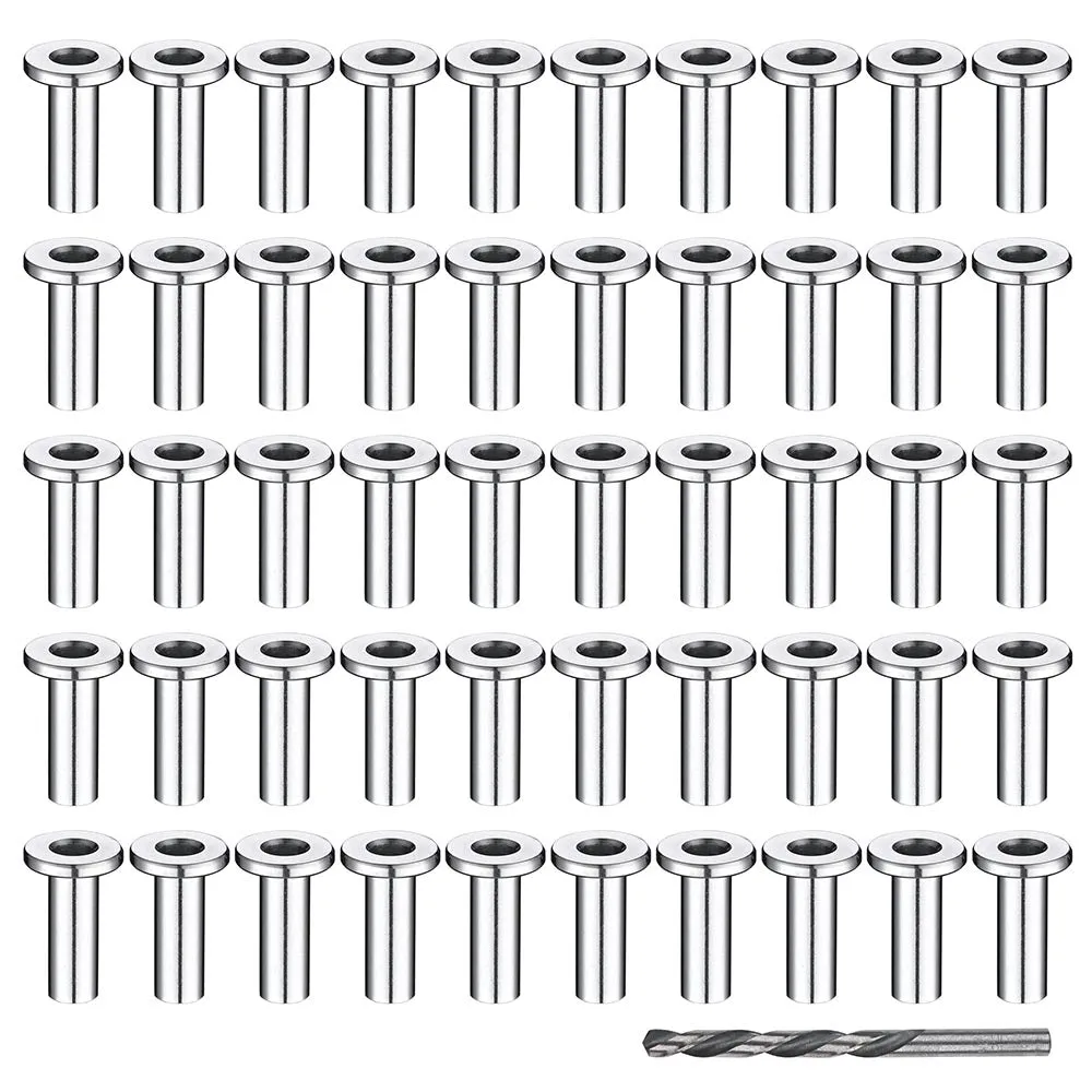 TheLAShop Protector Sleeves for 1/8" to 3/16" Cable Rail 50ct/Pack