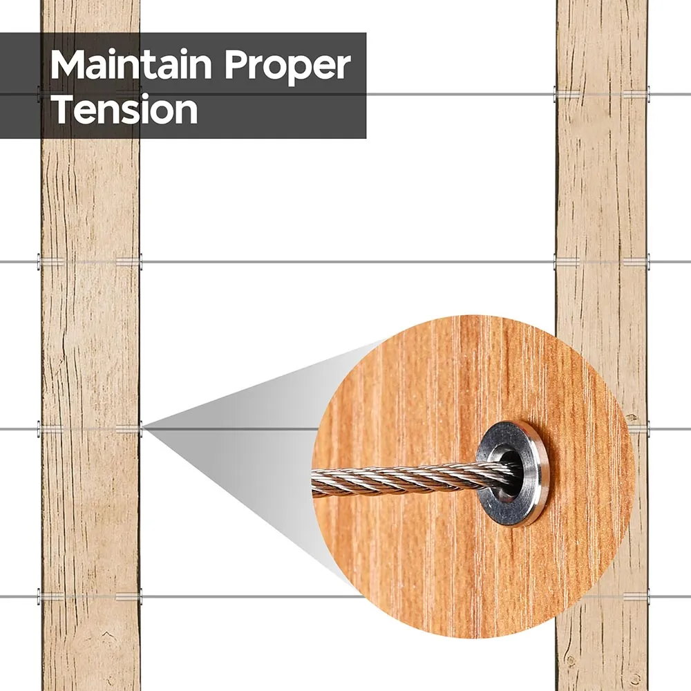 TheLAShop Protector Sleeves for 1/8" to 3/16" Cable Rail 50ct/Pack