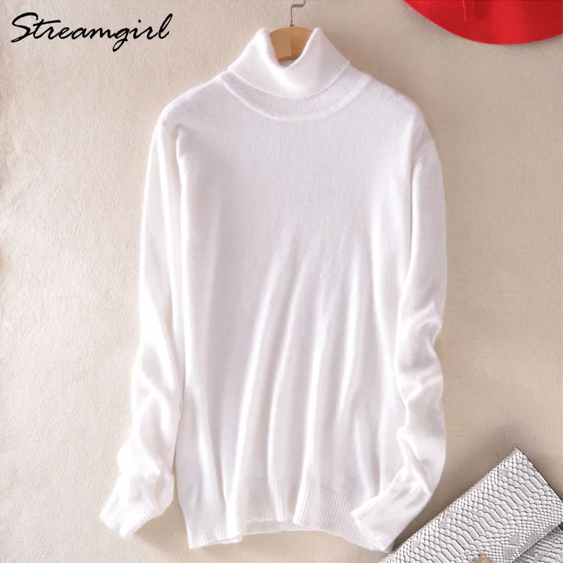 VenusFox Cashmere Turtleneck Knitted Sweater