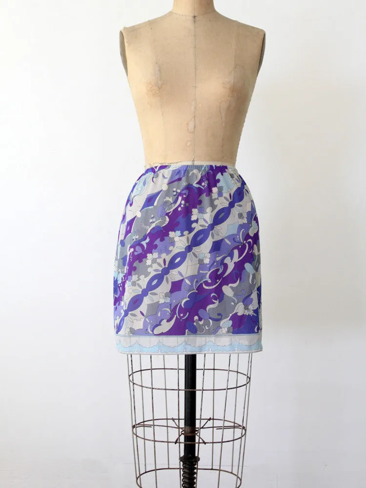 vintage 60s Emilio Pucci Form Fit Rogers half slip