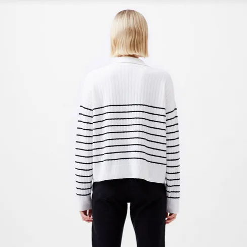 Winter White Collared Pullover